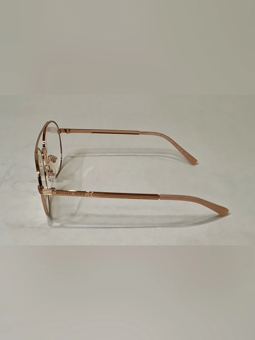 Michael Kors Women's Pink Gold Metal Aviator Glasses